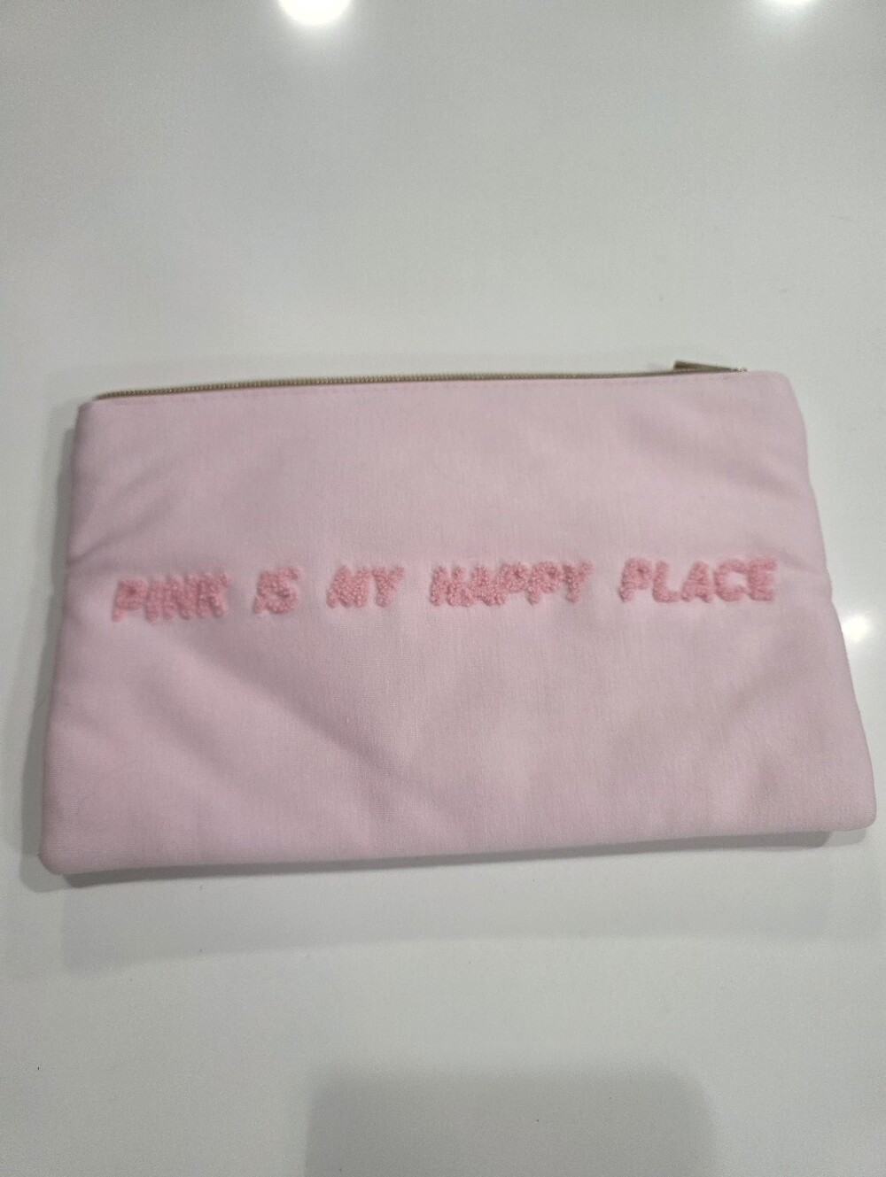 Pink Is My Happy Place Cosmetic Bag Makeup Pouch Travel Organizer